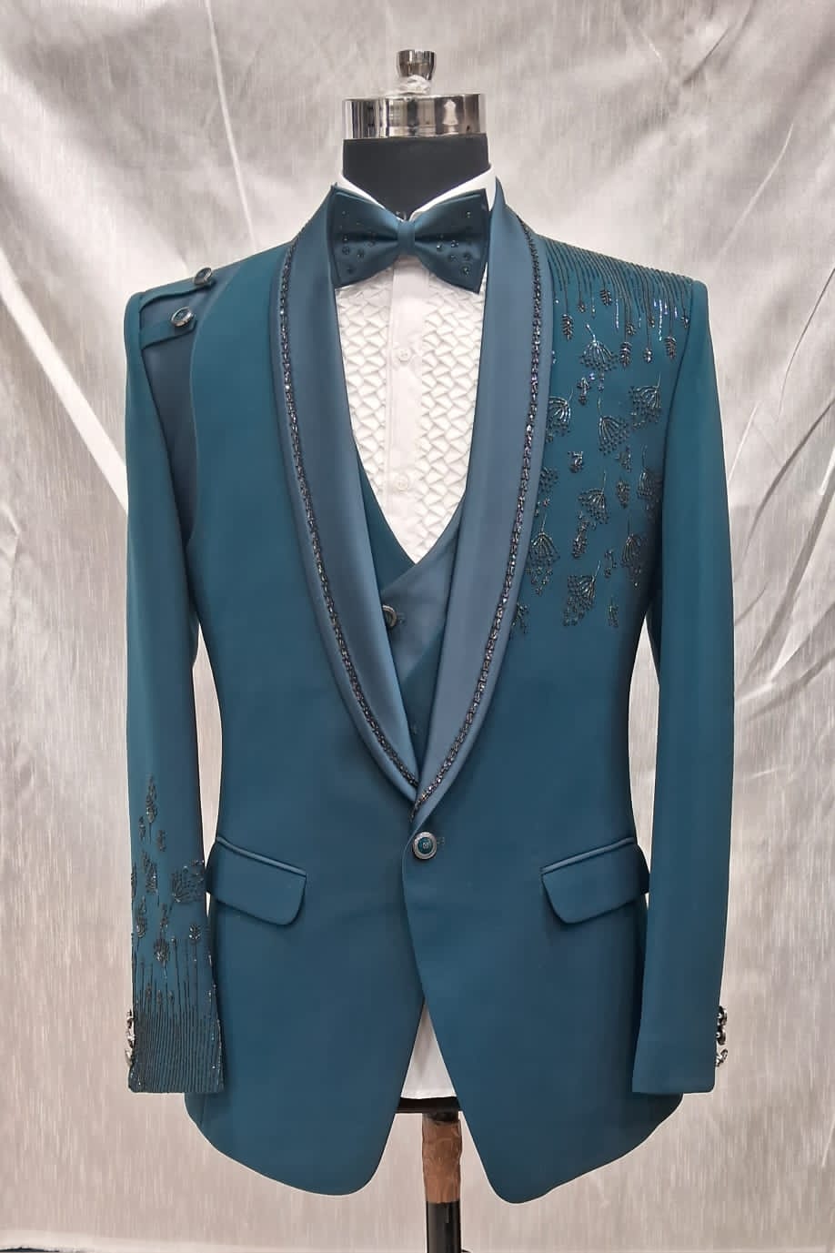 Teal Blue Wedding Tuxedo Suit